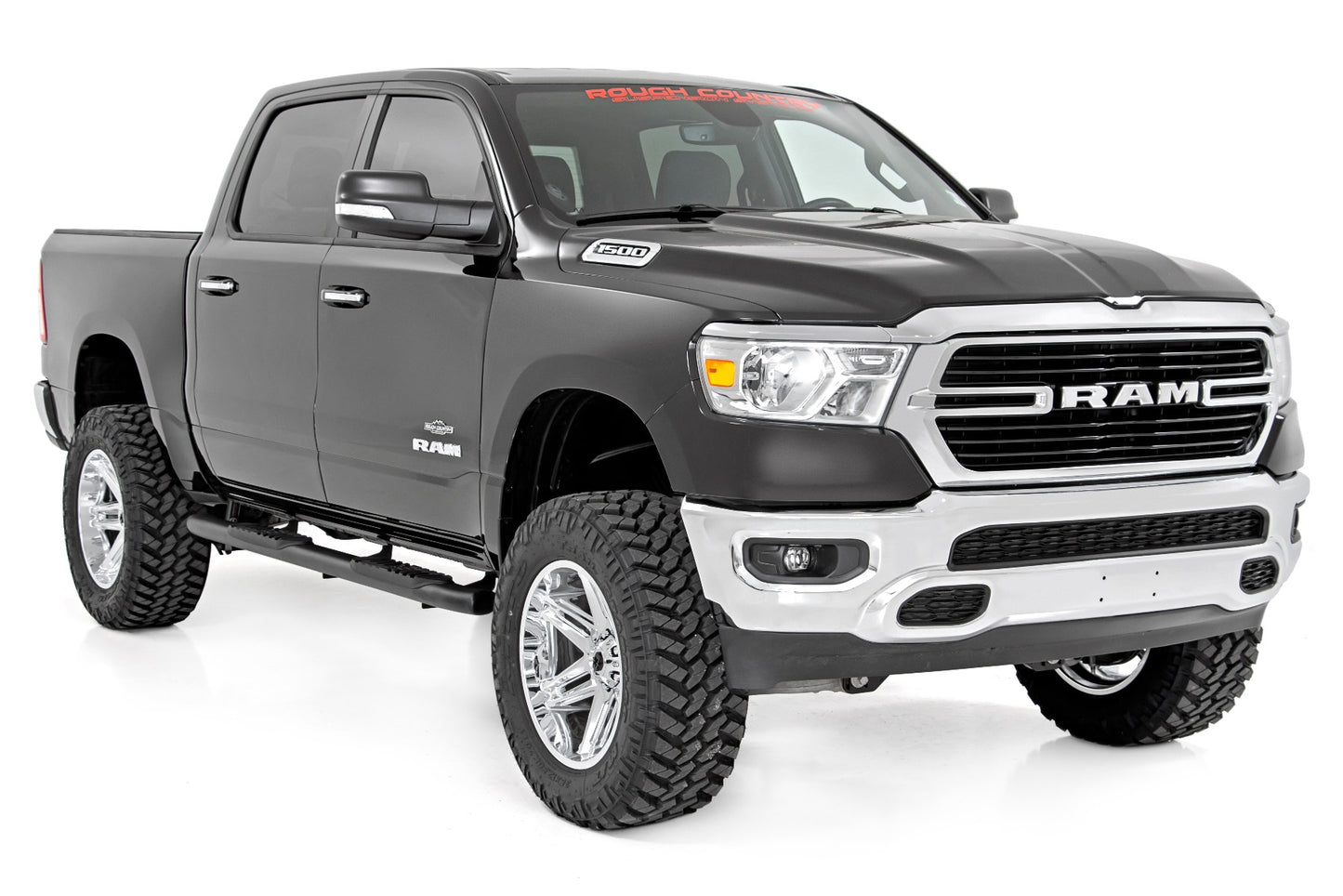 Rough Country Dodge Oval Nerf Step Bars (19-20 Ram Crew Cab)