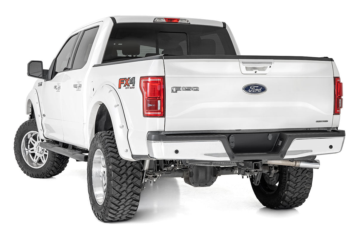 Rough Country Ford Oval Nerf Step Bars (15-20 F-150 SuperCrew Cab)