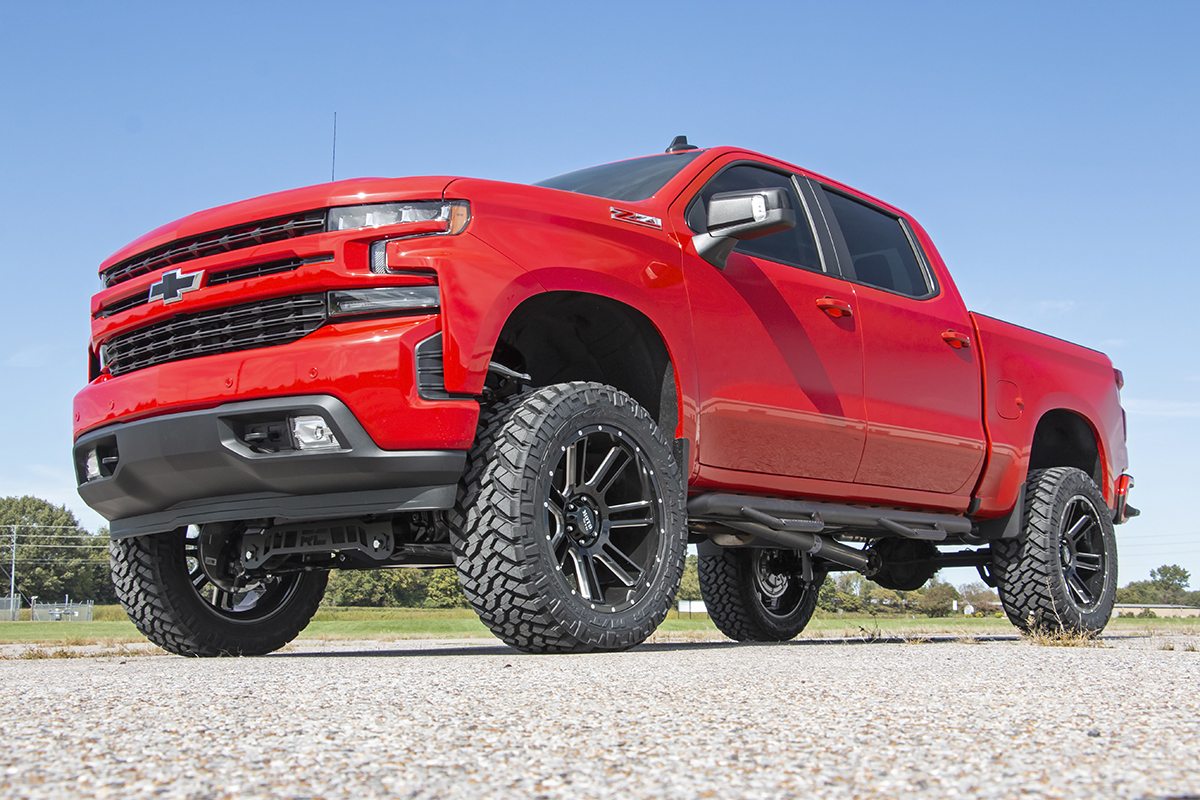 Rough Country 6.0 Inch Suspension Lift Kit Strut Spacers Diesel 19-24 Chevy 1500 PU 4WD/2WD