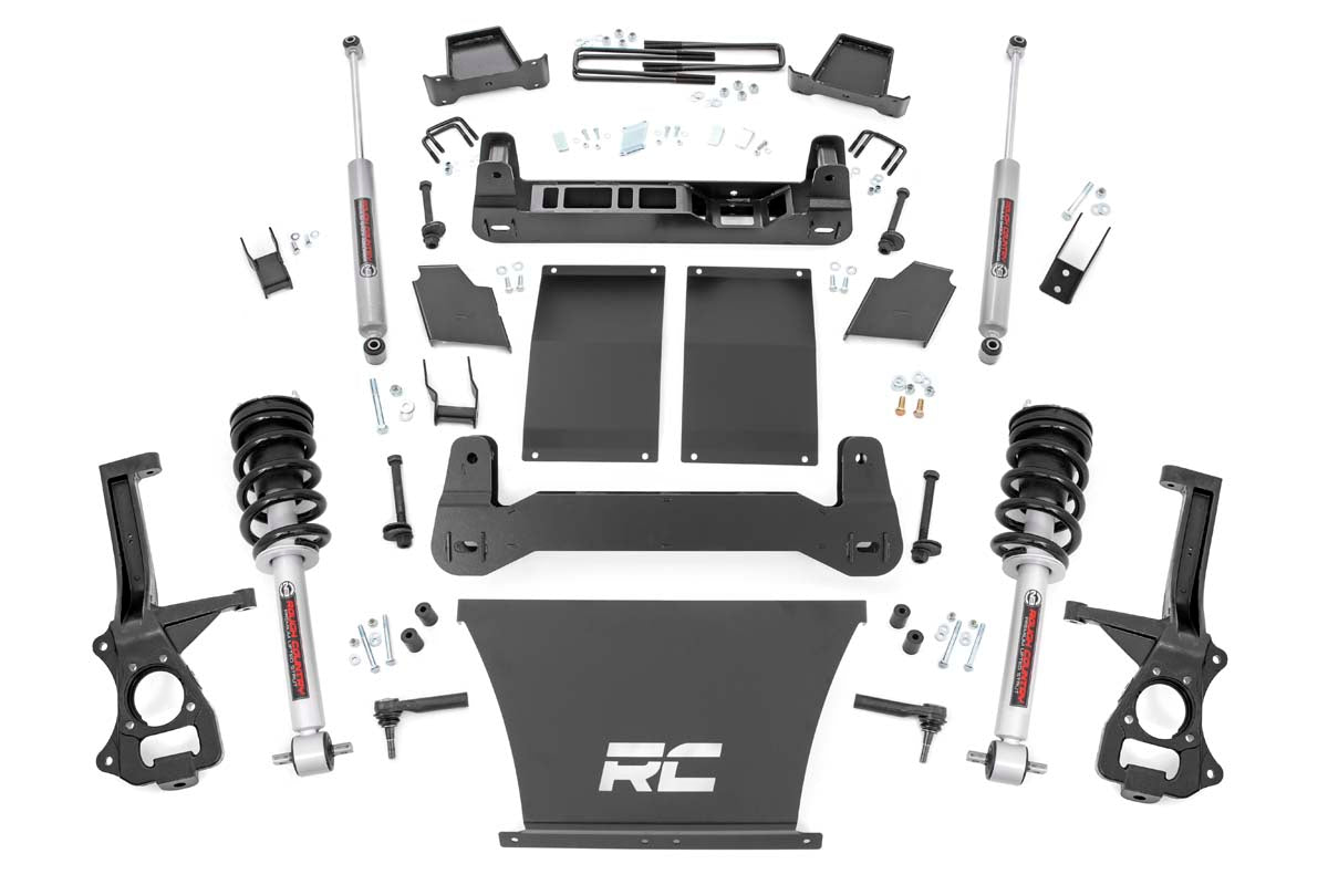 Rough Country 6 Inch Suspension Lift Kit Lifted Struts 19-24 Silverado 1500 4WD/2WD With Multi Leaf Rear Springs