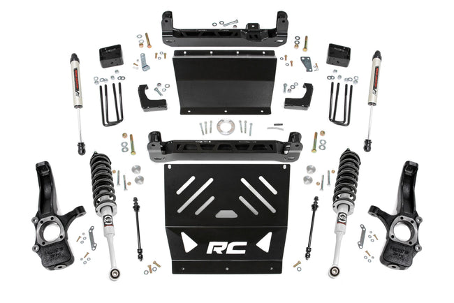 Rough Country 4.0 Inch GM Suspension Lift Kit Lifted Struts and V2 Shocks For 15-21 Canyon/Colorado 2WD/4WD