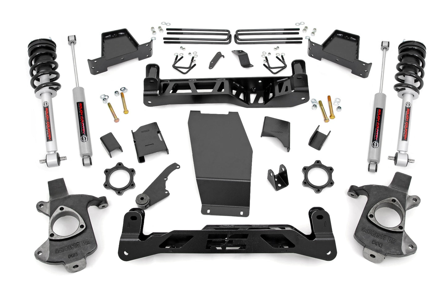 Rough Country 6.0 Inch GM Suspension Lift Kit w/N3 Struts and N3 Shocks 14-18 1500 PU 4WD Cast Steel Lower Control Arms