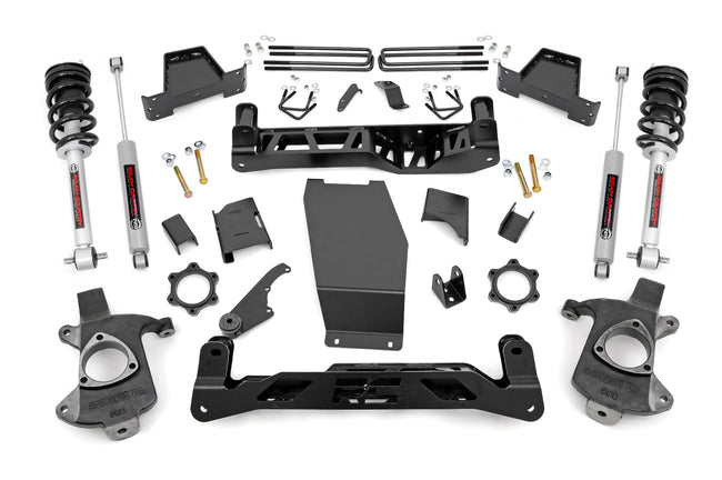 Rough Country 6.0 Inch GM Suspension Lift Kit w/N3 Struts and N3 Shocks 14-18 1500 PU 4WD Cast Steel Lower Control Arms