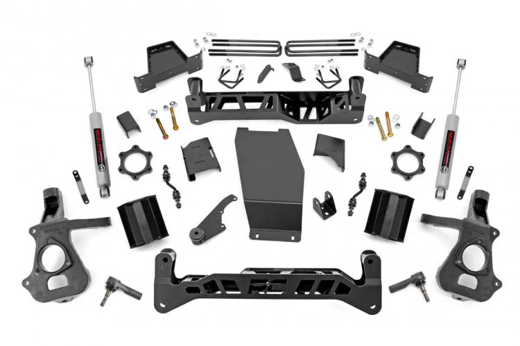 Rough Country 7 Inch Suspension Lift Kit 14-18 Silverado/Sierra 1500 4WD Cast Steel
