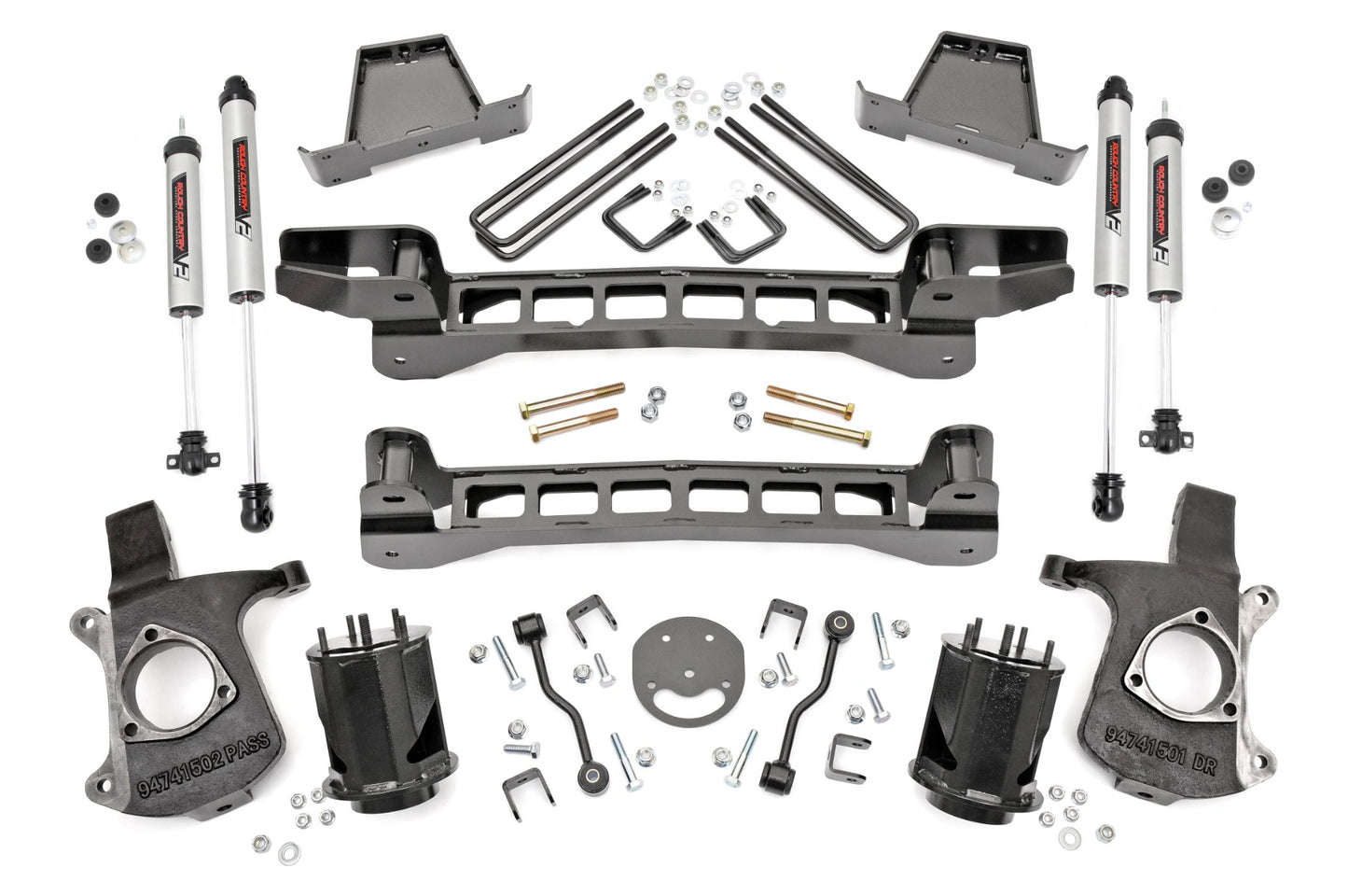 Rough Country 6 Inch GM Suspension Lift Kit w/V2 Shocks 99-06 1500 PU 2WD