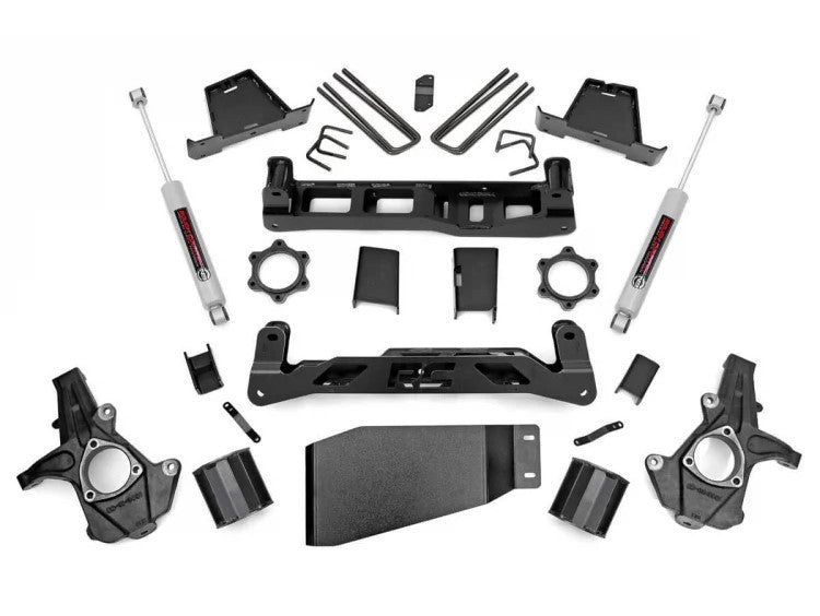 Rough Country 6 Inch Suspension Lift Kit W/ Front Spacers And Rear N3 Shocks 07-13 Silverado/Sierra 1500