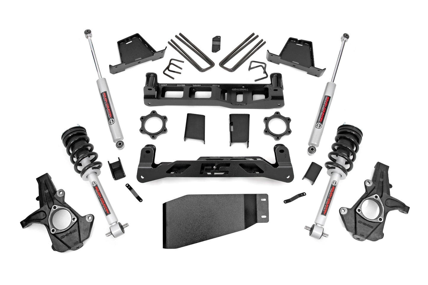 Rough Country Chevy Silverado & GMC Sierra 1500 4WD (2007-2013) 6.0 Inch Lift Kit w/ N3 Loaded Struts and Shocks