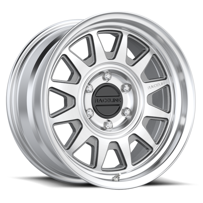 Raceline 952MC Aero 17x9in 5x127 BP -12mm Offset 78.1mm Bore - Machined Wheel