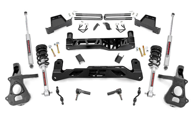 Rough Country 7 Inch Suspension Lift Kit Lifted Struts 14-18 Silverado/Sierra 1500 2WD CastSteel