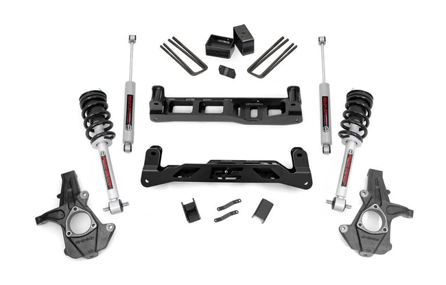 Rough Country 5 Inch Suspension Lift Kit Lifted Struts w/N3 Shocks & Struts 07-13 Silverado/Sierra 1500 2WD