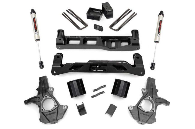 Rough Country 5 Inch Suspension Lift Kit w/V2 Shocks 07-13 Silverado/Sierra 1500 2WD