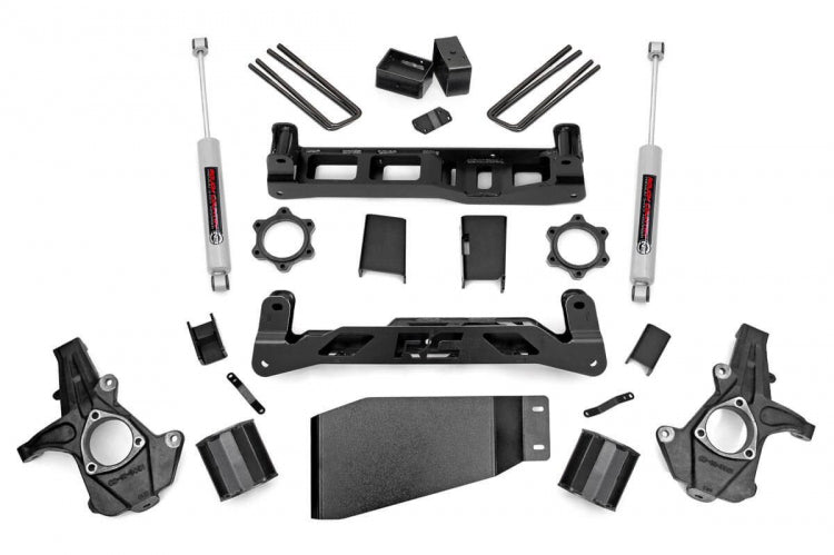 Rough Country 5 Inch Suspension Lift Kit w/N3 Shocks 07-13 Silverado/Sierra 1500 4WD