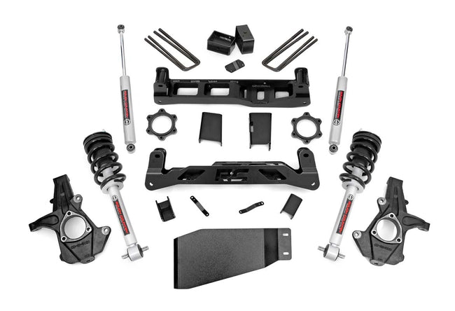 Rough Country 5 Inch Suspension Lift Kit Lifted Struts w/N3 Shocks & Struts 07-13 Silverado/Sierra 1500 4WD
