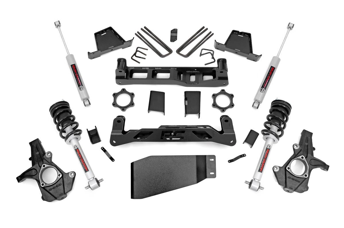 Rough Country 7.5 Inch Suspension Lift Kit Lifted N3 Struts, N3 Shocks 07-13 Silverado/Sierra 1500 4WD
