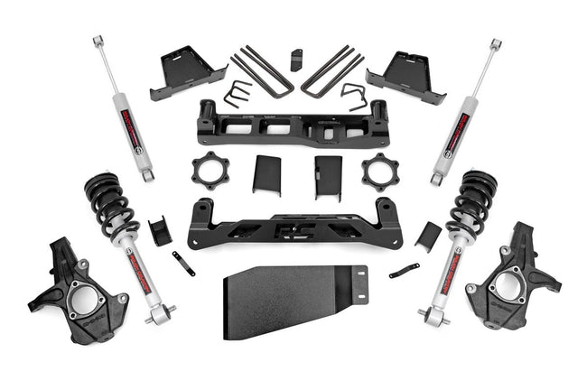 Rough Country 7.5 Inch Suspension Lift Kit Lifted N3 Struts, N3 Shocks 07-13 Silverado/Sierra 1500 4WD