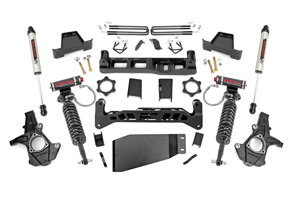 Rough Country 7.5 Inch Suspension Lift Kit Vertex Struts & V2 Monotube Shocks 07-13 Silverado/Sierra 1500 4WD