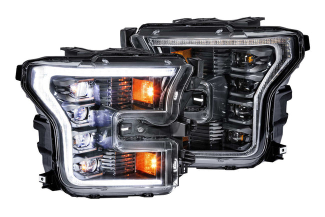 Morimoto 2015-2017 Ford F-150, 2017-2021 Raptor XB LED Headlights, White DRL