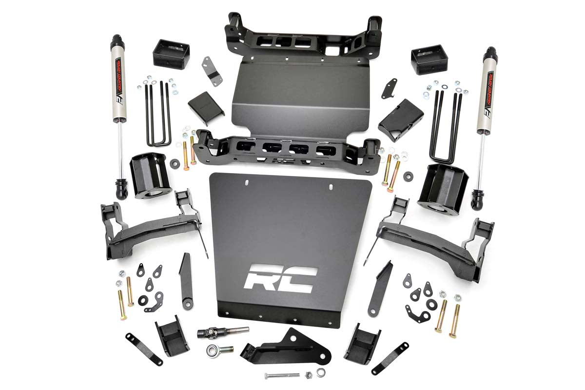 Rough Country 5 Inch Suspension Lift Kit w/V2 Shocks 14-18 Silverado/Sierra 1500 4WD