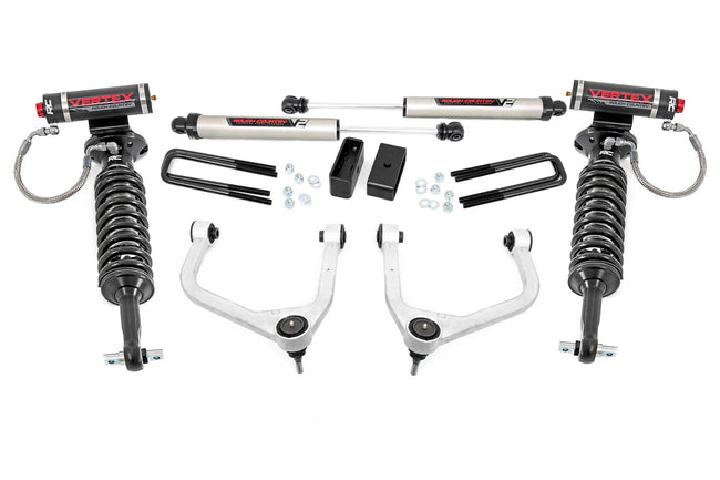 Rough Country 3.5 Inch Vertex Suspension Lift Kit w/ Forged Upper Control Arms w/V2 Shocks For 19-24 Chevy 1500 PU 4WD/2WD With Multi Leaf Springs