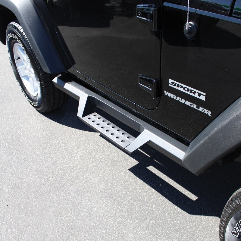 Westin/HDX 07-17 Jeep Wrangler 2Dr Drop Nerf Step Bars - Textured Black