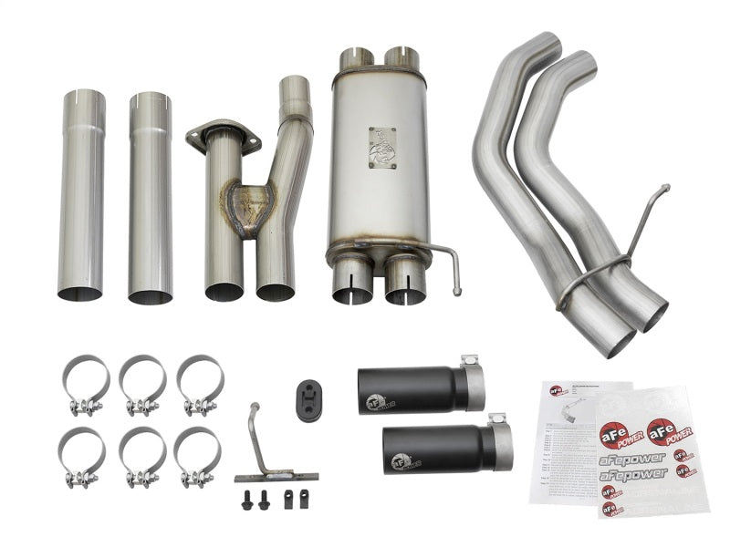 aFe POWER Rebel Series 3in 409 SS Cat Back Exhaust w/ Black Tips 17 Ford Raptor V6-3.5L