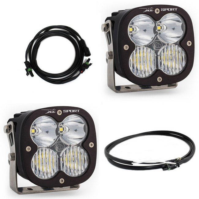 Baja Designs Jeep 2020-24 Gladiator; 2018-24 Wrangler JL With Steel Bumper LED Light Kit XL Sport w/Upfitter