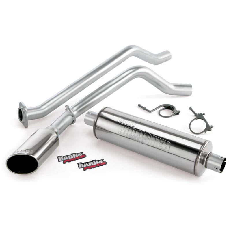 Banks Power 09 Chevy 4.8L CCSB-FFV Monster Exhaust Sys - SS Single Side-Exit Exhaust w/ Chrome Tip