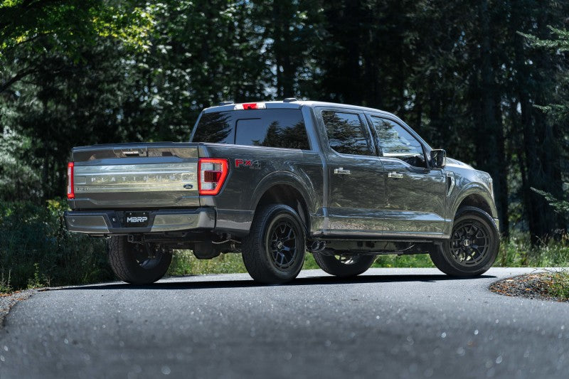MBRP 2021+ Ford F150 Black Coated Dual Pre-Axle (Street Profile) 2.5" OD Tips 3" Cat Back Exhaust