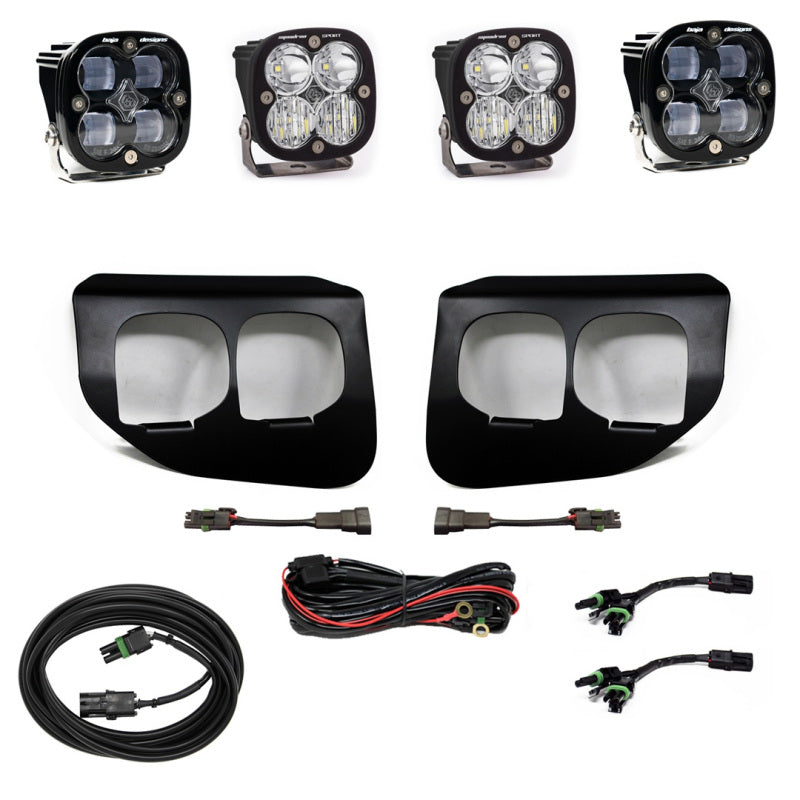 Baja Designs 2020-2022 Ford Super Duty Fog Lights Dual FPK SAE/Sport DC Baja Designs With Toggle Switch- Clear
