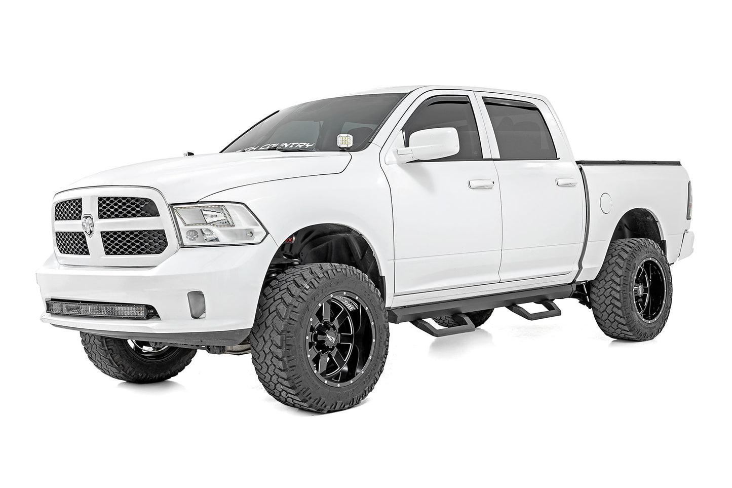 Rough Country SR2 Adjustable Aluminum Steps Crew Cab 09-18 Ram 1500/10-18 2500