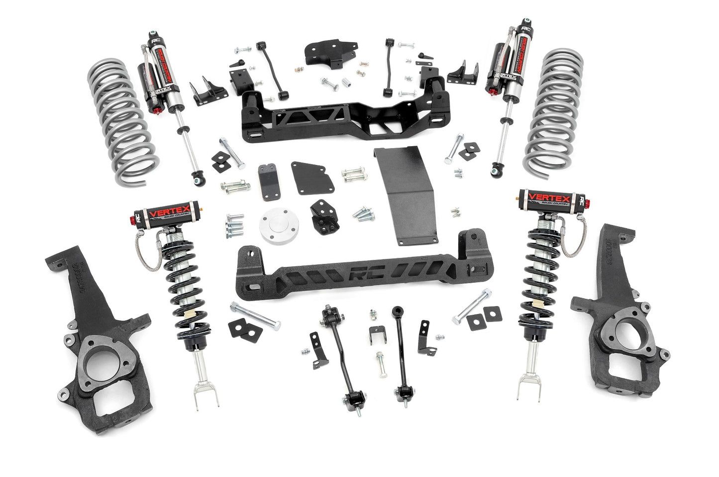 Rough Country 6.0 Inch Dodge Suspension Lift Kit Vertex Struts and Vertex Shocks (12-18 Ram 1500 4WD)