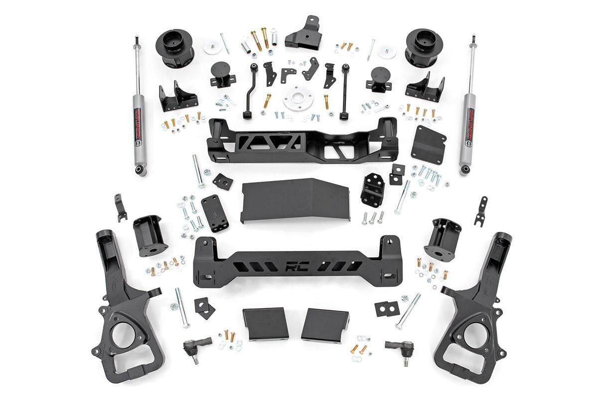 Rough Country 5 Inch RAM Suspension Lift Kit 19-20 RAM 1500 4WD Air Ride/22XL Wheels