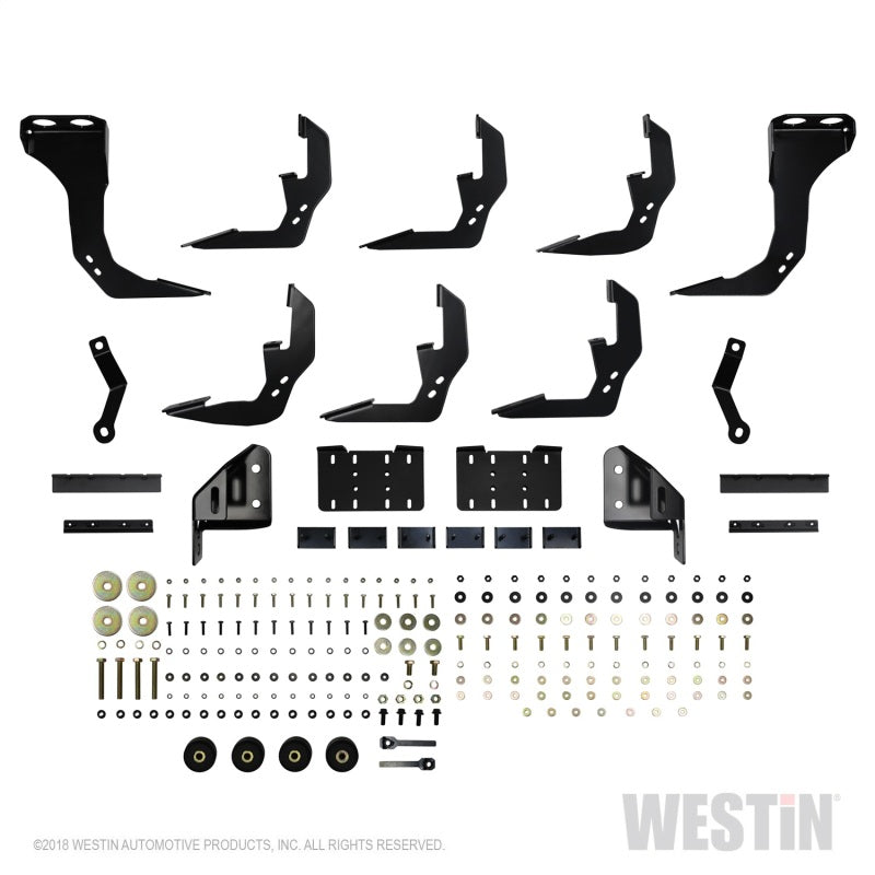 Westin 2019 Chevrolet Silverado/Sierra 1500 Crew Cab (6.5ft) R5 Modular Nerf Step Bars - Black