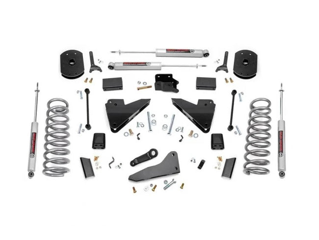 Rough Country 5 Inch Suspension Lift Kit Coil Springs Radius Drops 14-18 RAM 2500 4WD Gas