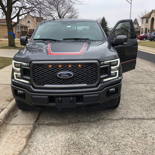 Stx Raptor Custom Auto Works 2018-2020 F-150 STX and SE Raptor Style Grill Light ...
