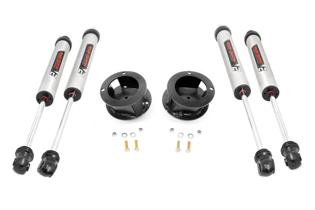 Rough Country 2.5 Inch Ram Leveling Kit w/ V2 Shocks For 14-23 2500 and 13-23 3500 4WD with Rear Leaf Spring