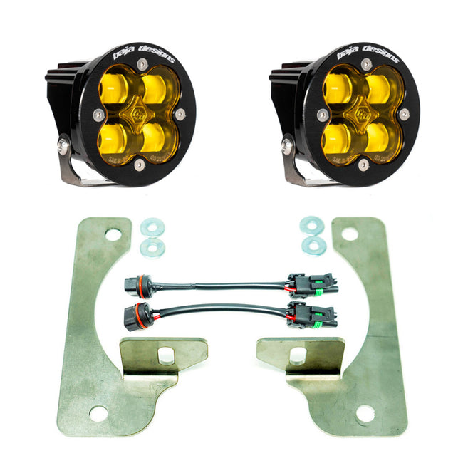Baja Designs Jeep 2020-24 Gladiator; 2018-24 Wrangler JL With Rubicon Bumper SAE Fog Pocket Kit - Amber