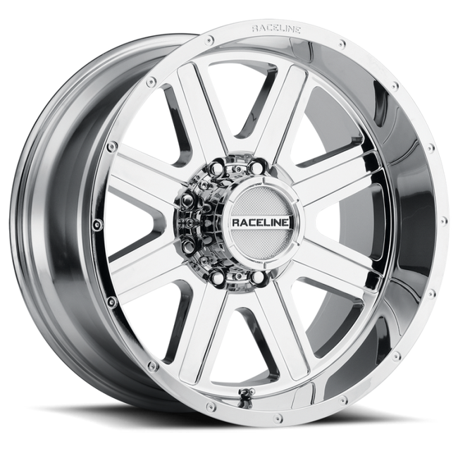 Raceline 940C Hostage 20x10in 5x127 BP -19mm Offset 78.1mm Bore - Chrome Wheel