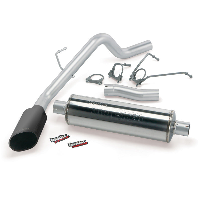 Banks Power 09 Dodge 5.7 HEMI CCSB Monster Exhaust System - SS Single Exhaust w/ Black Tip