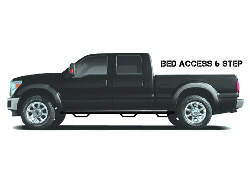 N-Fab Nerf Step 10-17 Dodge Ram 1500 Crew Cab 6.4ft Bed - Gloss Black - Bed Access - 3in