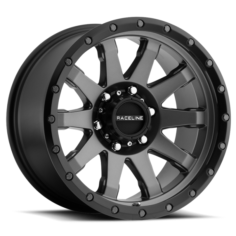 Raceline 934G Clutch 20x10in 5x127 BP -19mm Offset 78.1mm Bore - Gunmetal Wheel