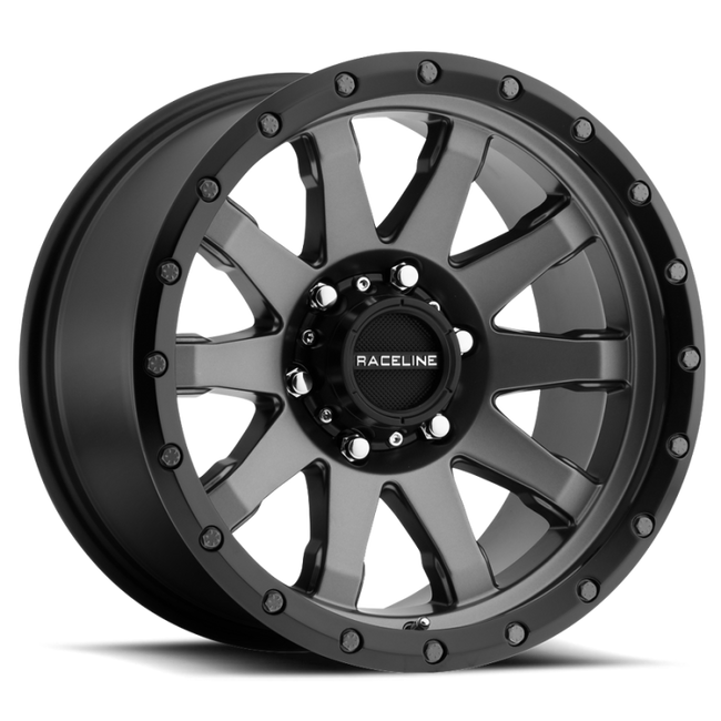 Raceline 934G Clutch 20x10in 5x127 BP -19mm Offset 78.1mm Bore - Gunmetal Wheel