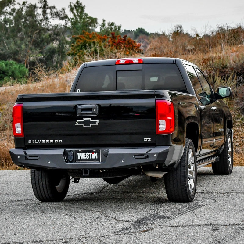 Westin 14-18 Chevy Silverado 1500 Pro-Series Rear Bumper - Textured Black