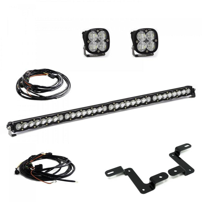 Baja Designs 020-24 Gladiator; 2018-24 Wrangler JL S8 Squadron Sport Driving/Combo Pattern 40in Cowl Mount