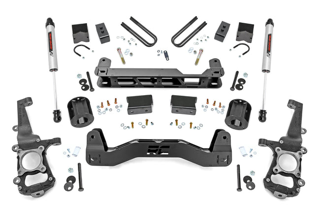 Rough Country 4 Inch Lift Kit with V2 Shocks 21-22 Ford F-150 2WD