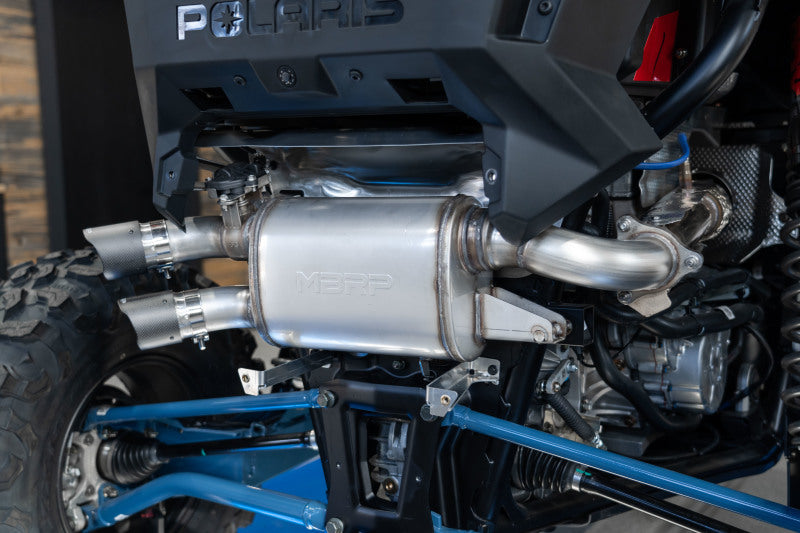 MBRP 20-22 Polaris RZR Pro XP 2.5" Slip-On Active Exhaust Dual Out