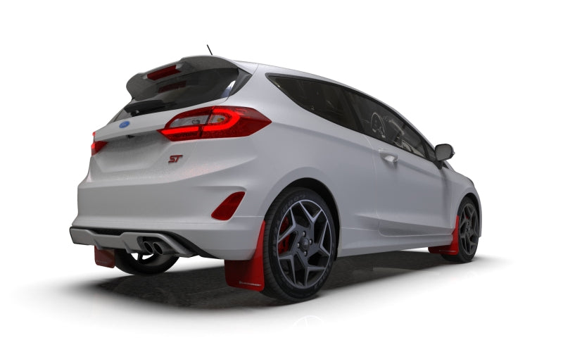 Rally Armor 18-22 Ford Fiesta ST MK8 Red UR Mud Flap w/ White Logo