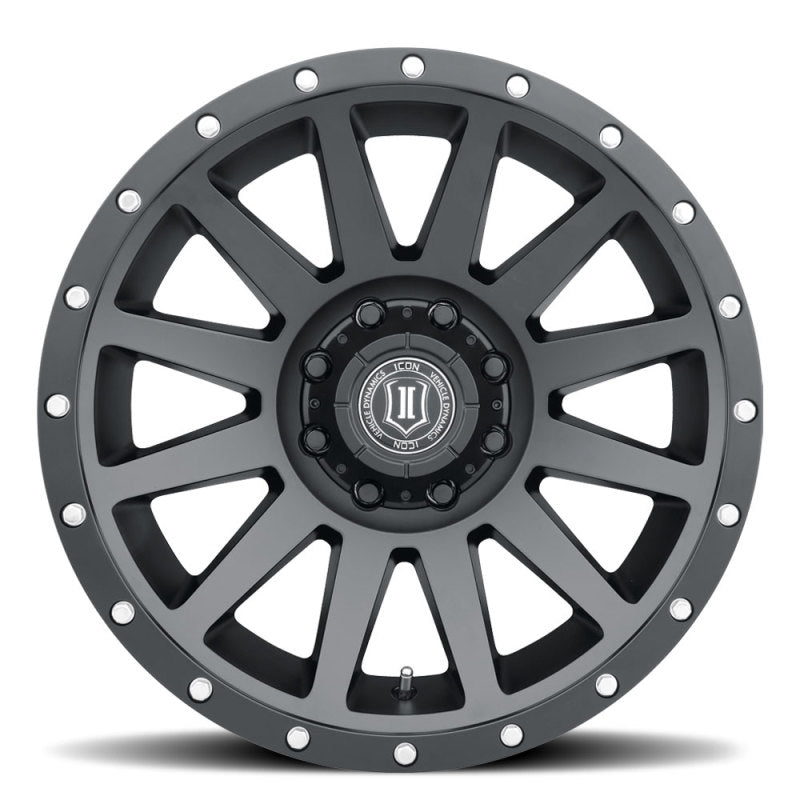 ICON Compression 20x10 8x180 -19mm Offset 4.75in BS 124.2mm Bore Satin Black Wheel