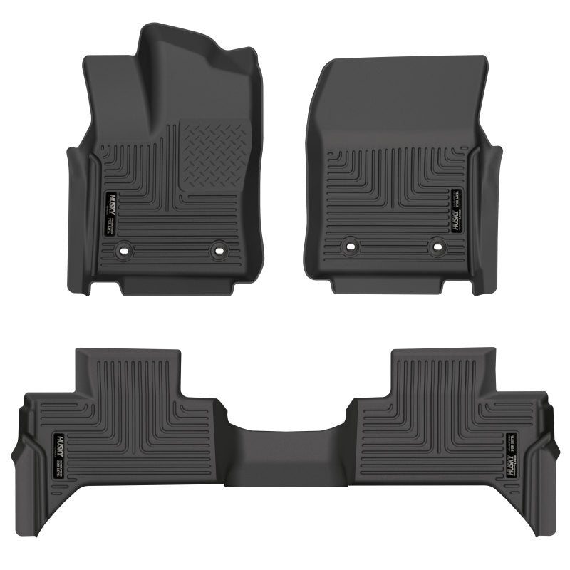 Husky Liners 2022 Toyota Tundra WeatherBeater Ext. Cab DC Front & 2nd Seat Floor Liner - Blk