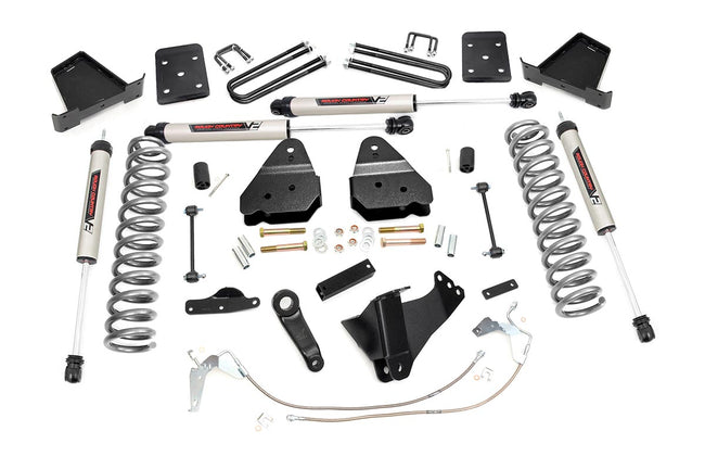 Rough Country 4.5 Inch Suspension Lift Kit w/V2 Shocks 08-10 F-250/350 4WD